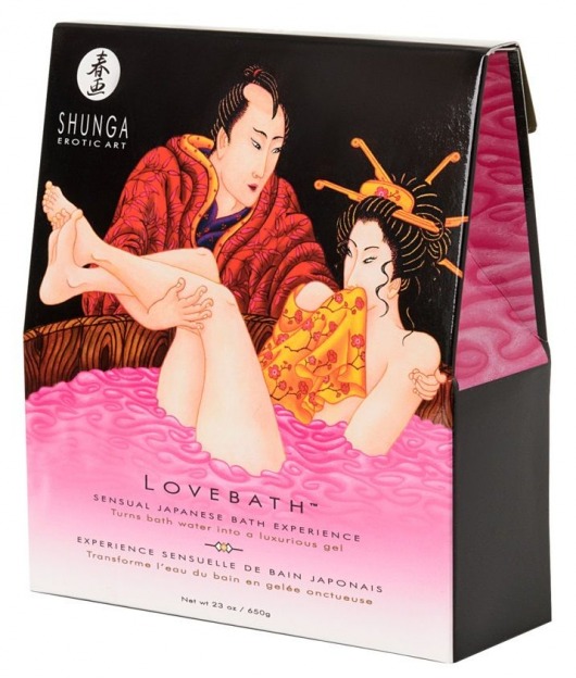 Соль для ванны Lovebath Dragon Fruit, превращающая воду в гель - 650 гр. - Shunga - купить с доставкой в Архангельске
