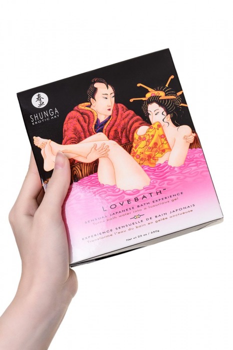 Соль для ванны Lovebath Dragon Fruit, превращающая воду в гель - 650 гр. - Shunga - купить с доставкой в Архангельске