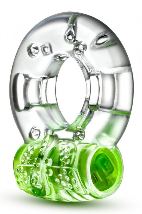 Зеленое эрекционное виброкольцо Arouser Vibrating C-Ring - Blush Novelties - в Архангельске купить с доставкой