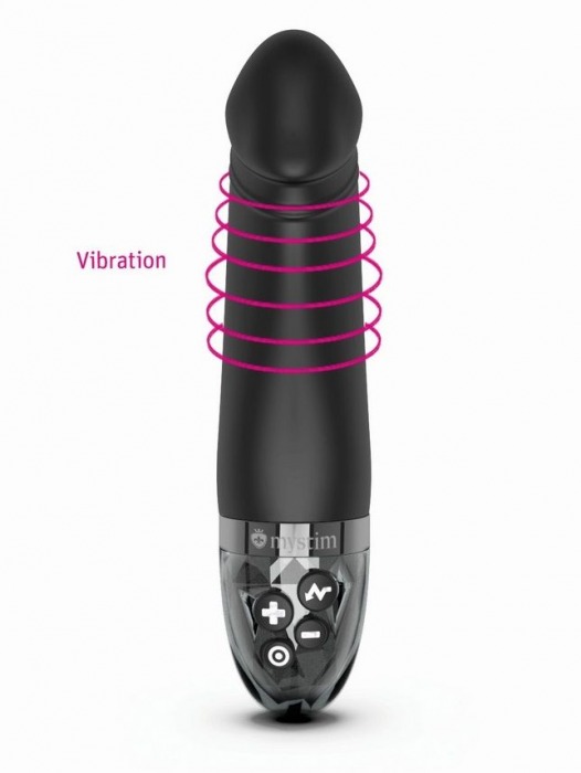 Черный вибратор с электростимуляцией Real Deal Neal - 16,5 см. - MyStim - купить с доставкой в Архангельске