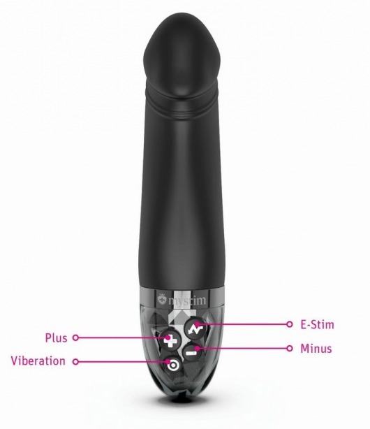 Черный вибратор с электростимуляцией Real Deal Neal - 16,5 см. - MyStim - купить с доставкой в Архангельске