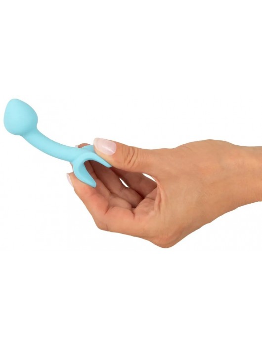 Голубая анальная втулка Mini Butt Plug - 7,1 см. - Orion