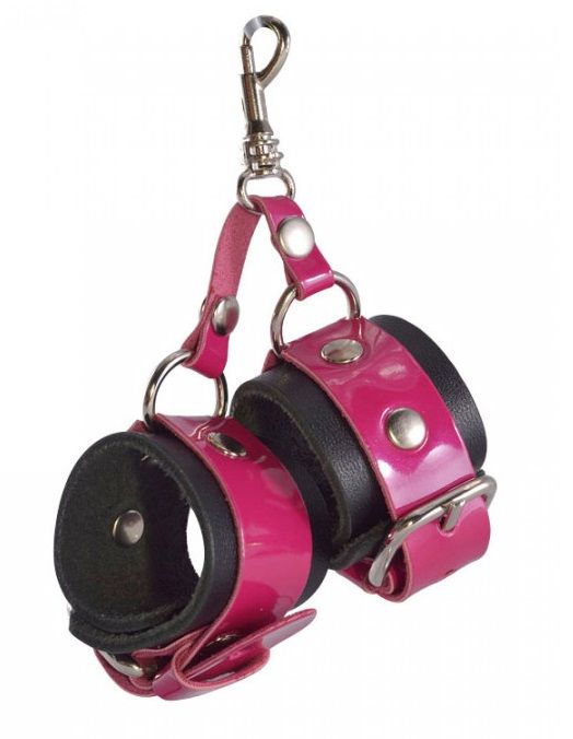 Розово-черный брелок  Наручники - Sitabella - купить с доставкой в Архангельске