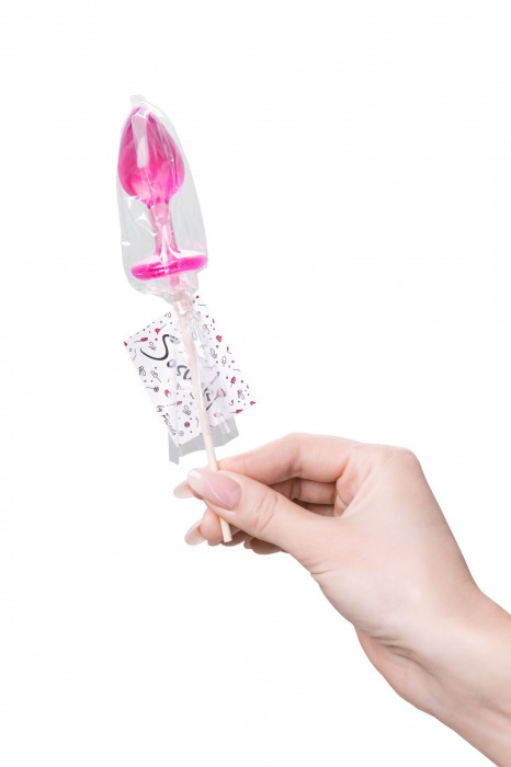 Розовый леденец  в форме анальной втулки со вкусом айриш крим - 29 гр. - Sosuчki - купить с доставкой в Архангельске