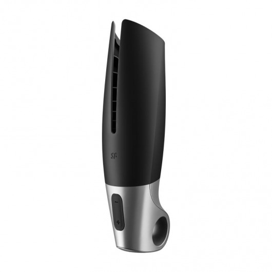 Черный мастурбатор с вибрацией Power Masturbator - Satisfyer - в Архангельске купить с доставкой