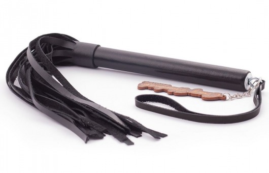 Черная кожаная плеть  Индиго  - 50 см. - Crazy Handmade - купить с доставкой в Архангельске