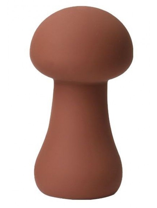 Коричневый перезаряжаемый клиторальный стимулятор-грибочек Mushroom - CNT
