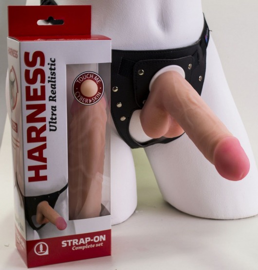 Страпон в подарочной упаковке: трусики с плугом и фаллоимитатор-насадка - 16 см. - LOVETOY (А-Полимер) - купить с доставкой в Архангельске