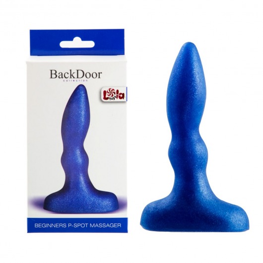 Синий анальный стимулятор Beginners p-spot massager - 11 см. - Lola Games - в Архангельске купить с доставкой