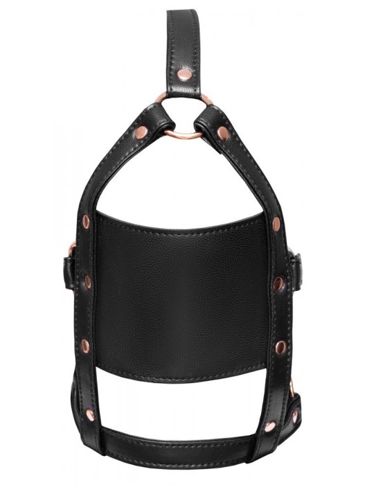 Черный намордник с кляпом-шаром Head Harness With A Gag - Orion - купить с доставкой в Архангельске