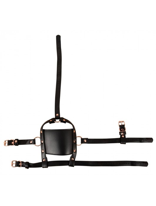 Черный намордник с кляпом-шаром Head Harness With A Gag - Orion - купить с доставкой в Архангельске