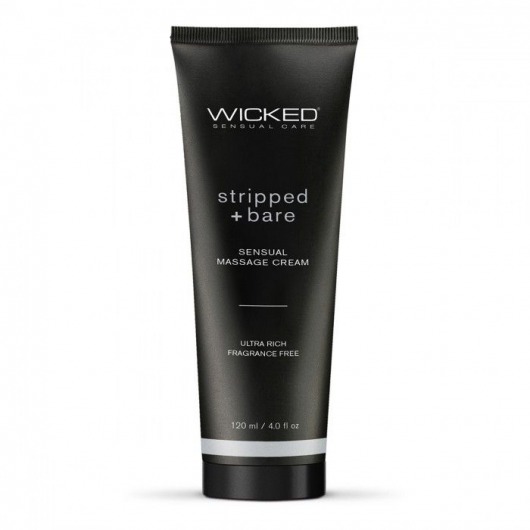 Массажный легкий крем WICKED Stripped plus Bare - 120 мл. - Wicked - купить с доставкой в Архангельске
