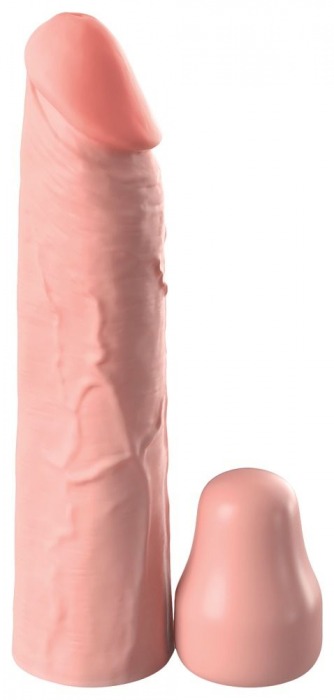 Телесная насадка-удлинитель 1 Inch Silicone X-tension - 17,8 см. - Pipedream - в Архангельске купить с доставкой