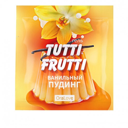 Пробник гель-смазки Tutti-frutti со вкусом ванильного пудинга - 4 гр. - Биоритм - купить с доставкой в Архангельске