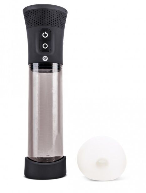 Черная автоматическая вакуумная помпа Pink Vibe с 2 уплотнительными кольцами - Pink Vibe - в Архангельске купить с доставкой