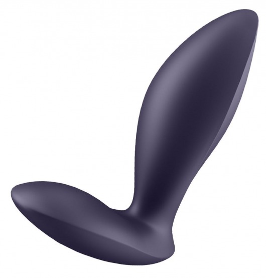 Фиолетовый анальный вибростимулятор Power Plug - Satisfyer - в Архангельске купить с доставкой