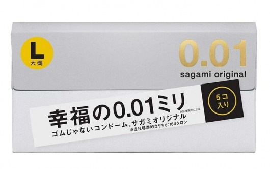 Презервативы Sagami Original 0.02 L-size увеличенного размера - 5 шт. - Sagami - купить с доставкой в Архангельске