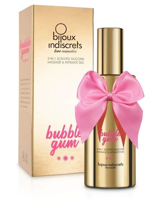 Гель с ароматом жвачки Bubblegum 2-in-1 Scented Silicone Massage And Intimate Gel - 100 мл. - Bijoux Indiscrets - купить с доставкой в Архангельске