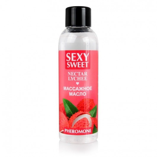 Массажное масло Sexy Sweet Nectar Lychee с феромонами и ароматом личи - 75 мл. - Биоритм - купить с доставкой в Архангельске