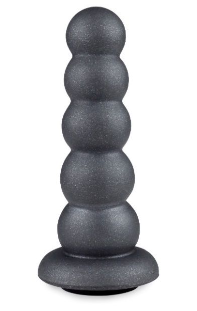 Серая насадка-ёлочка PLATINUM 4,5’’ - 12,5 см. - LOVETOY (А-Полимер) - купить с доставкой в Архангельске