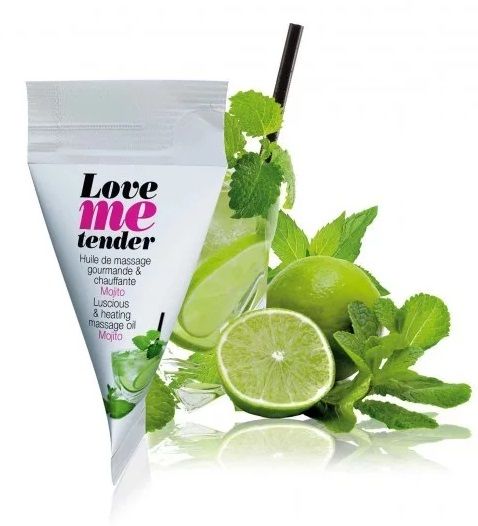 Съедобное согревающее массажное масло Love Me Tender Mojito с ароматом мохито - 10 мл. - Love to Love - купить с доставкой в Архангельске