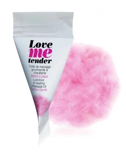 Съедобное согревающее массажное масло Love Me Tender Cotton Candy с ароматом сладкой ваты - 10 мл. - Love to Love - купить с доставкой в Архангельске