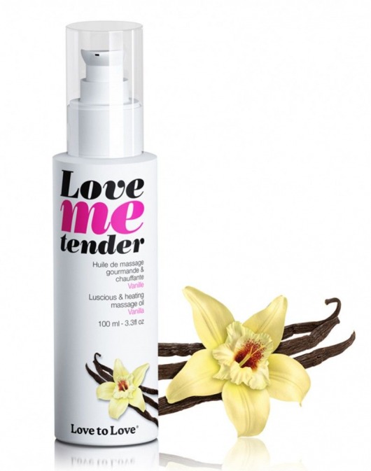 Съедобное согревающее массажное масло Love Me Tender Vanilla с ароматом ванили - 100 мл. - Love to Love - купить с доставкой в Архангельске