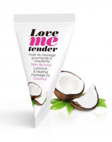 Съедобное согревающее массажное масло Love Me Tender Cocos с ароматом кокоса - 10 мл. - Love to Love - купить с доставкой в Архангельске
