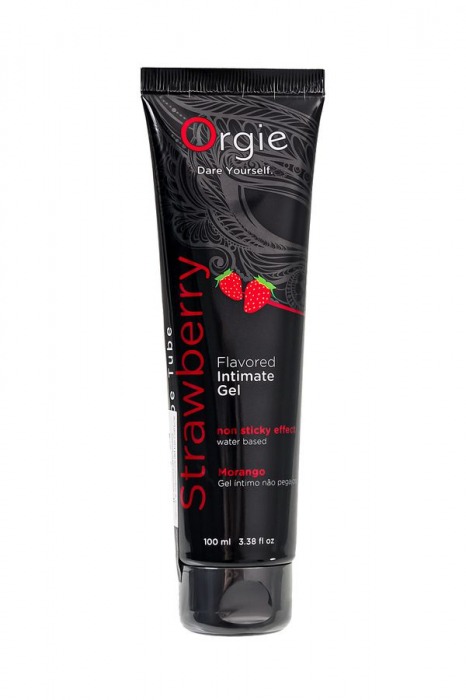 Интимный гель на водной основе Lube Tube Strawberry с клубничным вкусом - 100 мл. - ORGIE - купить с доставкой в Архангельске