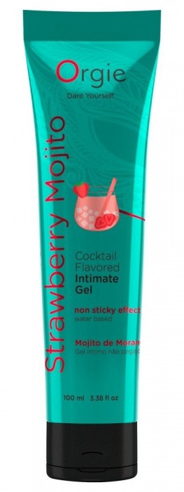 Съедобный интимный гель Orgie Lube Tube Cocktail Strawberry Mojito - 100 мл. - ORGIE - купить с доставкой в Архангельске