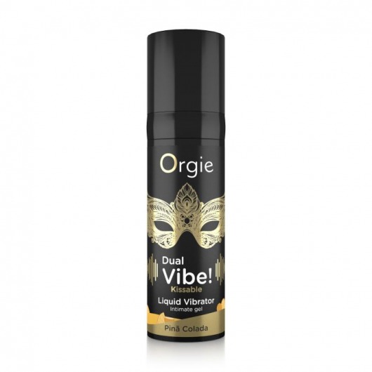 Съедобный гель Dual Vibe Pina Colada с эффектом вибрации и вкусом коктейля пина колада - 15 мл. - ORGIE - купить с доставкой в Архангельске