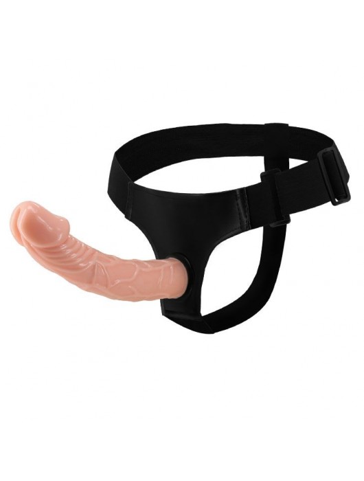 Гладкий фаллоимитатор с крупной головкой на ремешках - 19,7 см. - Baile - купить с доставкой в Архангельске