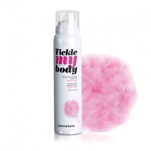 Массажная хрустящая пенка Tickle My Body Cotton Candy с ароматом сладкой ваты - 150 мл. - Love to Love - купить с доставкой в Архангельске