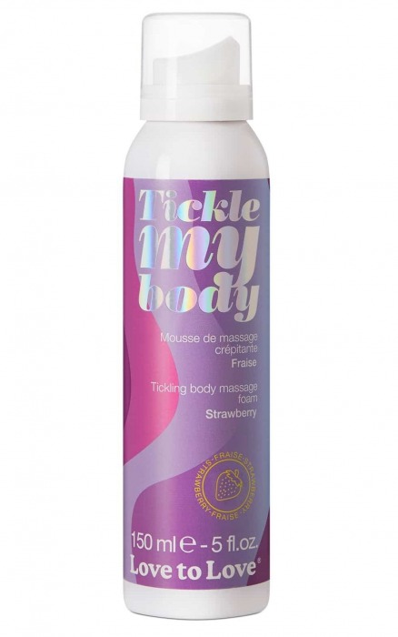 Массажная хрустящая пенка Tickle My Body Strawberry с ароматом клубники - 150 мл. - Love to Love - купить с доставкой в Архангельске
