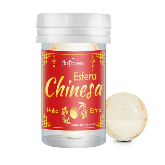 Интимный гель Chinesa Esfera с охлаждающе-пульсирующим эффектом (2 шарика по 3 гр.) - HotFlowers - купить с доставкой в Архангельске