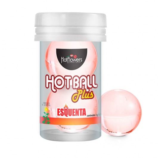 Лубрикант на масляной основе Hot Ball Plus с разогревающим эффектом (2 шарика по 3 гр.) - HotFlowers - купить с доставкой в Архангельске