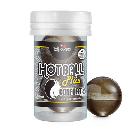 Анальный лубрикант на масляной основе Hot Ball Plus Conforto (2 шарика по 3 гр.) - HotFlowers - купить с доставкой в Архангельске