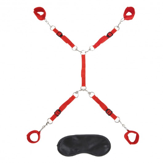 Красная фиксация на матрас Classic Bedspreader - Lux Fetish - купить с доставкой в Архангельске