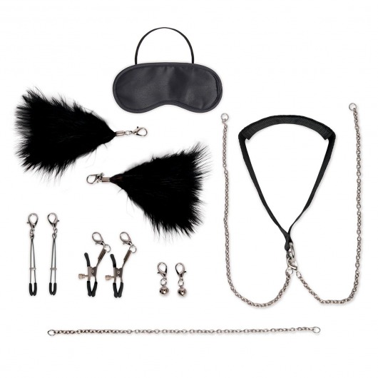 Большой эротический набор из 12 предметов Interchangeable Collar   Nipple Clips Set - Lux Fetish - купить с доставкой в Архангельске