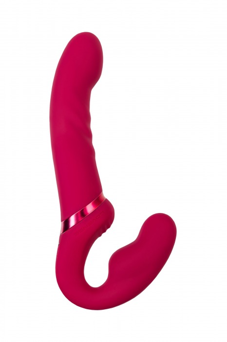 Малиновый безремневой страпон Lapis - 23 см. - Lovense - купить с доставкой в Архангельске