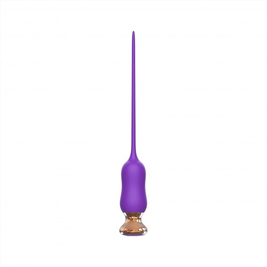 Фиолетовый тонкий стимулятор Nipple Vibrator - 23 см. - I-MOON - купить с доставкой в Архангельске