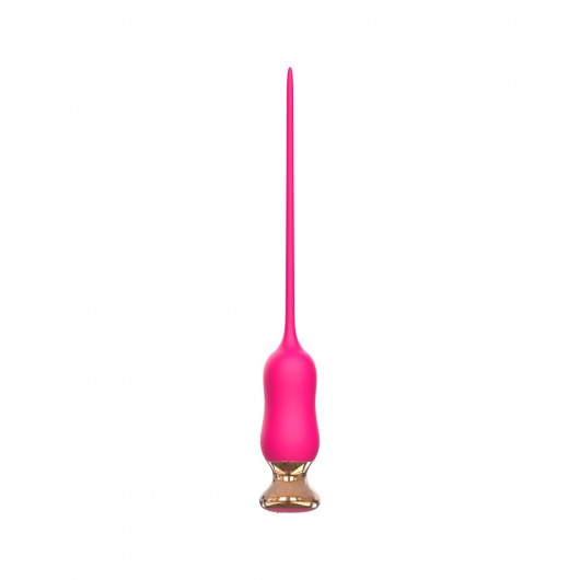 Розовый тонкий стимулятор Nipple Vibrator - 23 см. - I-MOON - купить с доставкой в Архангельске