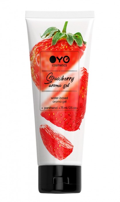 Лубрикант на водной основе OYO Aroma Gel Strawberry с ароматом клубники - 75 мл. - OYO - купить с доставкой в Архангельске