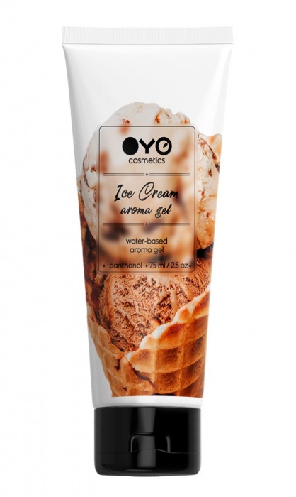 Лубрикант на водной основе OYO Aroma Gel Ice Cream с ароматом пломбира - 75 мл. - OYO - купить с доставкой в Архангельске