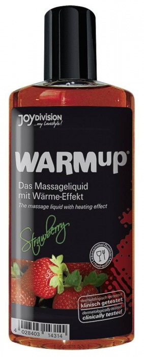 Разогревающее масло WARMup Strawberry - 150 мл. - Joy Division - купить с доставкой в Архангельске