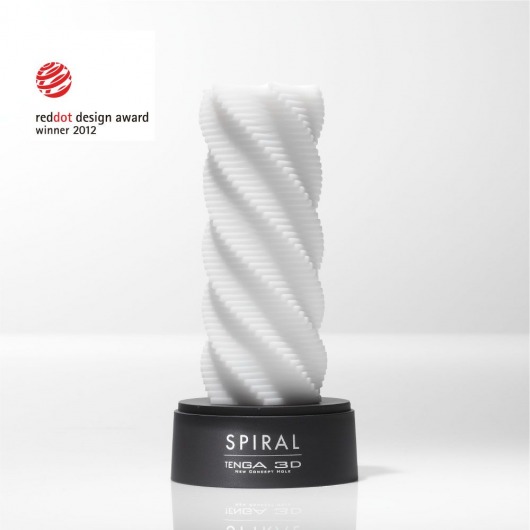 Белый 3D мастурбатор SPIRAL - Tenga - в Архангельске купить с доставкой