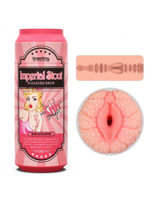 Мастурбатор-вагина Pleasure Brew Masturbator-Imperial Stout в банке - Lovetoy - в Архангельске купить с доставкой