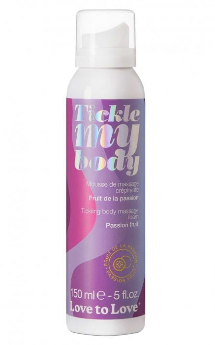 Массажная хрустящая пенка Tickle my body с ароматом маракуйи - 150 мл. - Love to Love - купить с доставкой в Архангельске