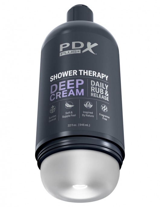 Мастурбатор в бутылке Shower Therapy Deep Cream - Pipedream - в Архангельске купить с доставкой