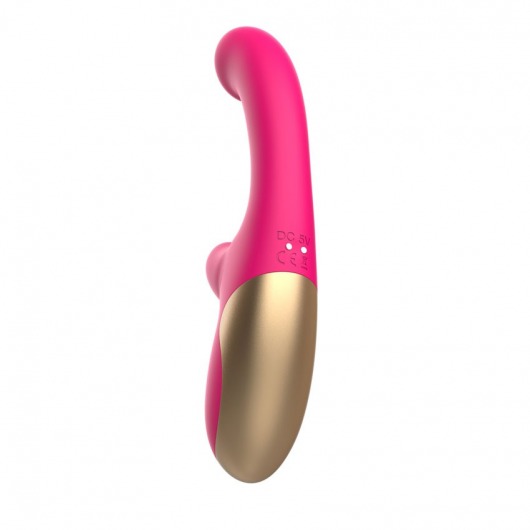 Розовый изогнутый вибромассажер - 20,3 см. - I-MOON